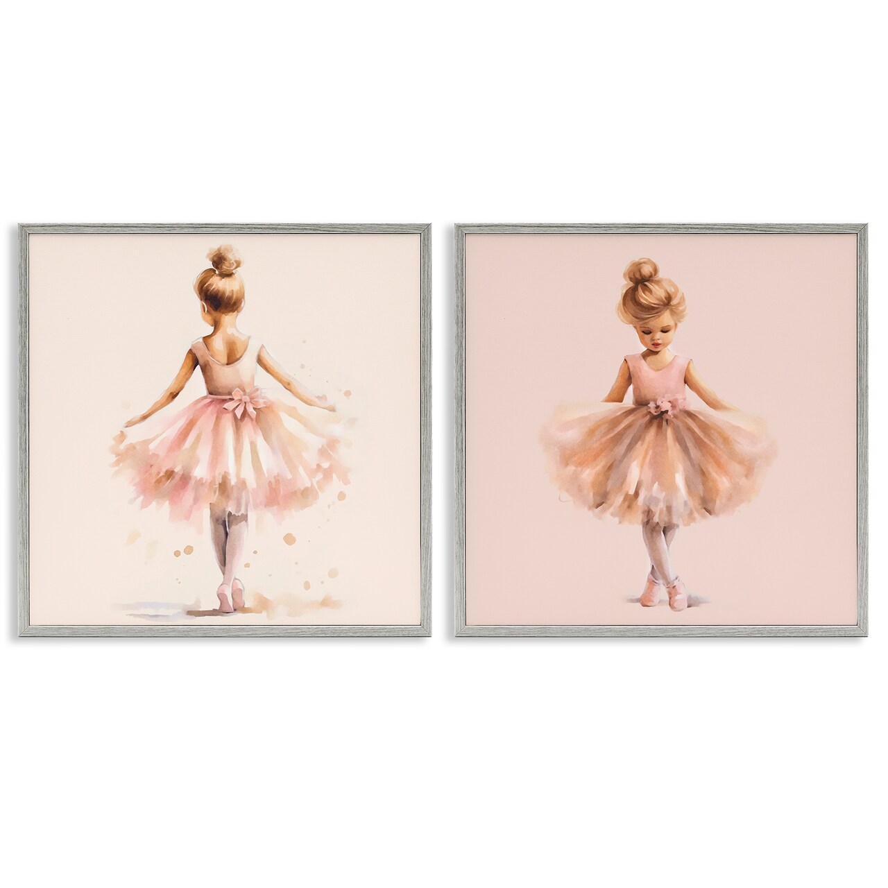 Stupell Industries Ballerina Dancing Stars 2pc Framed Giclee Wall Art Set Design by Andrea Haase